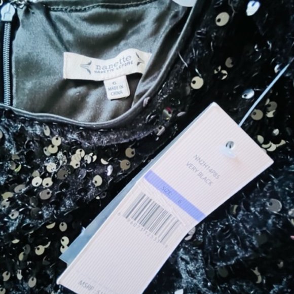 Formal Black Sequin Dress - Picture 2 of 3